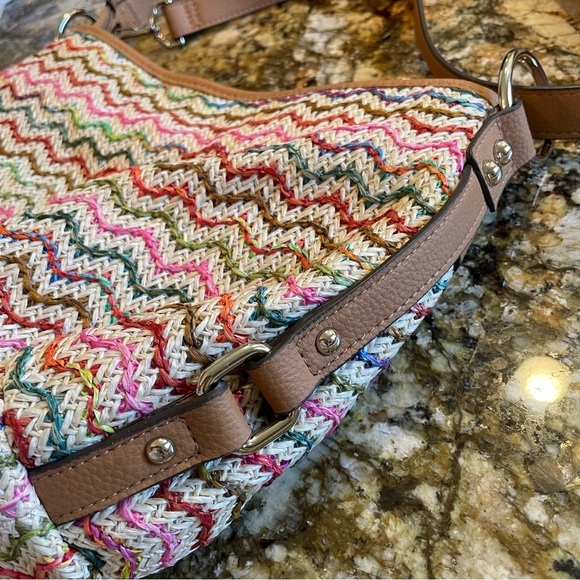 Rossetti Summer Fun Bag, off-white and multicolored weave, adjustable strap - Picture 5 of 11